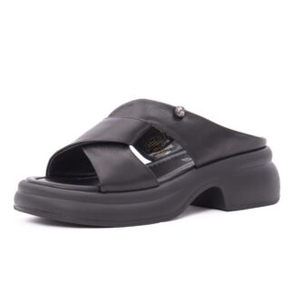 Papuci dama KARISMA 9NMA80002A 01-N negru piele naturala