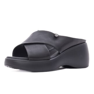 Papuci dama PASS Collection 9NMA80004A 01-N negru piele naturala