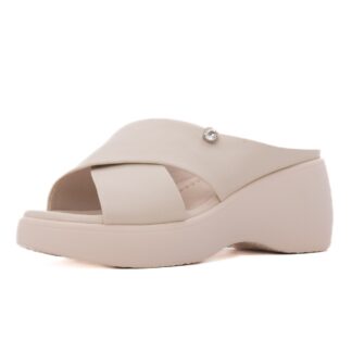 Papuci dama PASS Collection 9NMA80004B 52-N crem piele naturala
