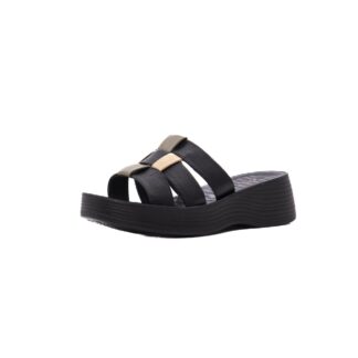 Papuci dama PASS Collection J9J980008A 01-N negru piele naturala