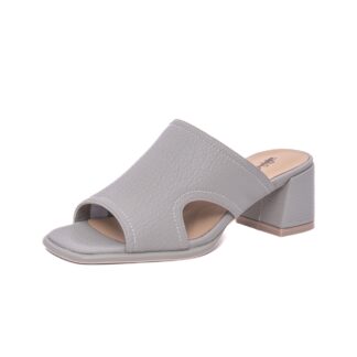 Papuci dama PASS Collection 7QXS60022B 14-N gri piele naturala