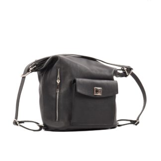 Poseta dama piele naturala DUO Zea M205 Negru