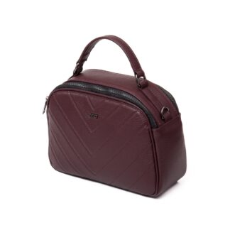 Poseta dama piele naturala Zea M228 bordo