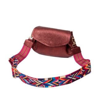 Poseta dama piele naturala Zea M291 bordo sidef