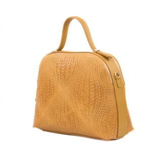 Poseta eleganta dama piele naturala Gentomix P039 mustar
