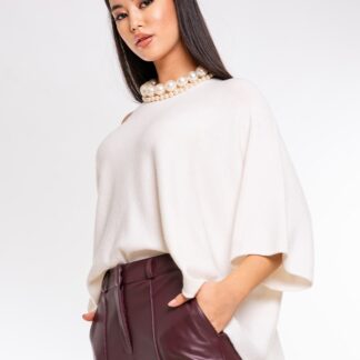 Pulovere dama Hermosa alb tricot