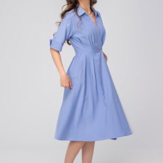 Rochii dama Hermosa bleu rayon