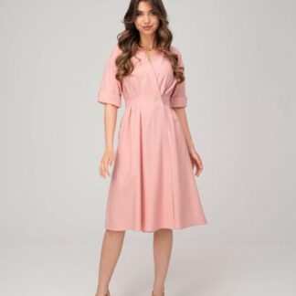 Rochii dama Hermosa roz rayon
