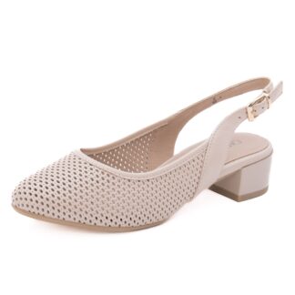Saboti dama Caprice crem piele naturala 9-29602-44 404