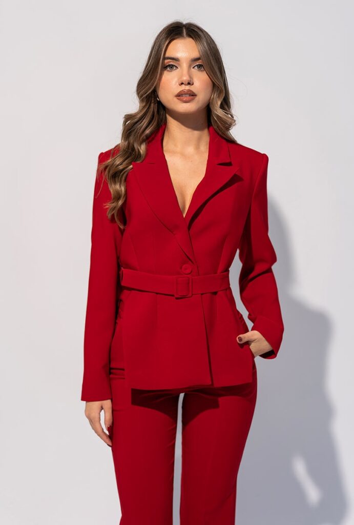 Sacouri dama Hermosa rosu