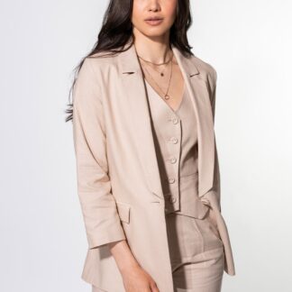 Sacouri dama Hermosa bej rayon