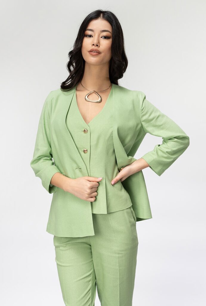 Sacouri dama Hermosa olive in