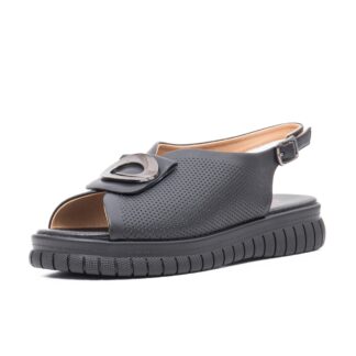 Sandale dama PASS Collection W1W140018B 01-N negru piele naturala