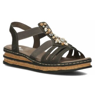 Sandale dama Rieker gri piele ecologica