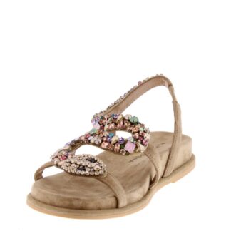 Sandale dama ALMA EN PENA bej piele intoarsa V267104 din Piele
