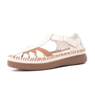 Sandale dama casual PASS Collection 7IKL60027A J9-N bej piele naturala