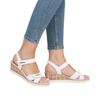 Sandale dama casual Remonte alb piele naturala R6266-80 din piele