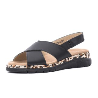 Sandale dama Suave SU12505VT MOSTAR 01-N negru piele naturala