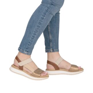 Sandale dama Remonte D3J50-92 taupe material sintetic
