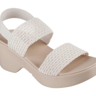 Sandale dama Skechers alb material sintetic