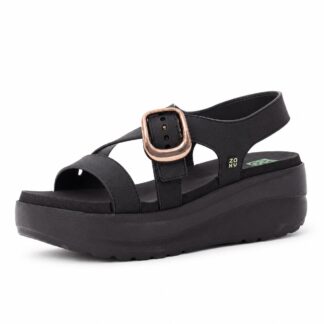 Sandale dama Zaxy 9B19261-BR440 negru material sintetic
