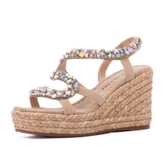 Sandale dama ALMA EN PENA bej piele intoarsa V266052 SUEDE SAND