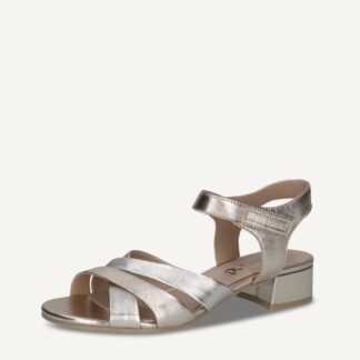 Sandale dama Caprice auriu piele naturala 9-28201-46 991