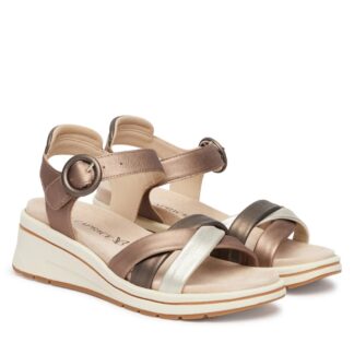 Sandale dama Caprice taupe piele naturala 9-28304-46 366