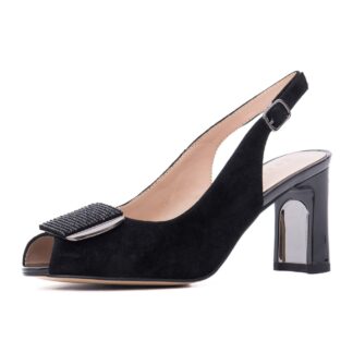 Sandale dama Epica K3K380053B 01-I negru piele intoarsa