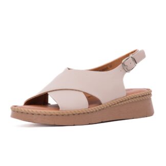 Sandale dama casual PASS Collection 7IKL60020A C5-N nude roze piele naturala