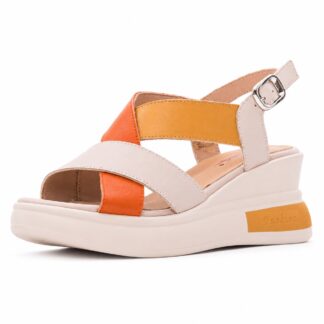 Sandale dama PASS Collection J8J880012C 03-N bej piele naturala