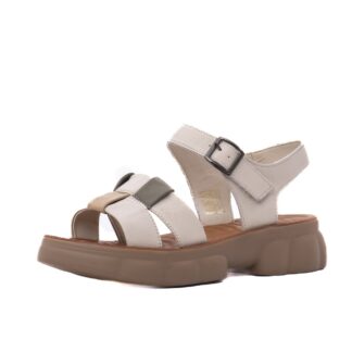 Sandale dama PASS Collection J9J980009B 52-N crem piele naturala