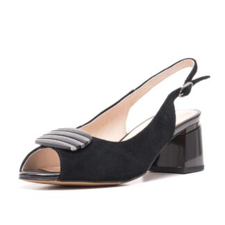 Sandale dama Epica JIJI40041B 01-I negru piele naturala antilopa