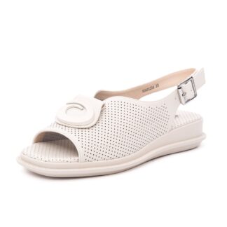 Sandale dama casual PASS Collection 7QXS60026A 52-N crem piele naturala