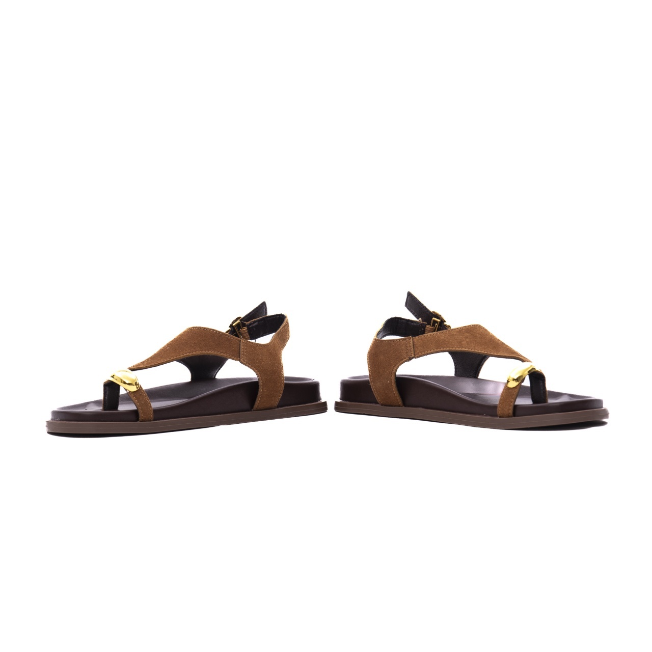 Sandale dama PASS Collection AGQS80001C 02-I maro piele intoarsa - imagine 5