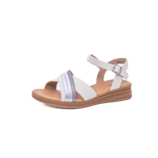 Sandale dama PASS Collection J8J860017B J9-N albe multicolor piele naturala