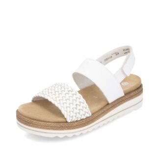 Sandale dama casual Remonte D0Q56-80 alb piele naturala