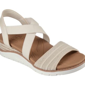 Sandale dama Skechers bej material textil