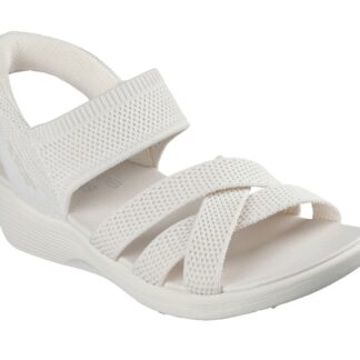 Sandale dama casual Skechers alb textil