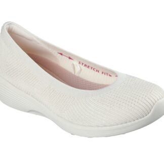 Pantofi dama Skechers alb material textil
