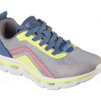 Adidasi dama sport Skechers multicolor material textil