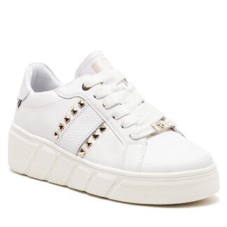 Adidasi dama Sneaker by Rieker alb piele naturala W0506-80