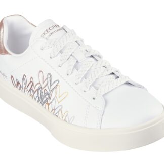Adidasi dama Skechers alb piele ecologica
