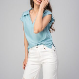 Camasi dama Hermosa bleu modal, poliester