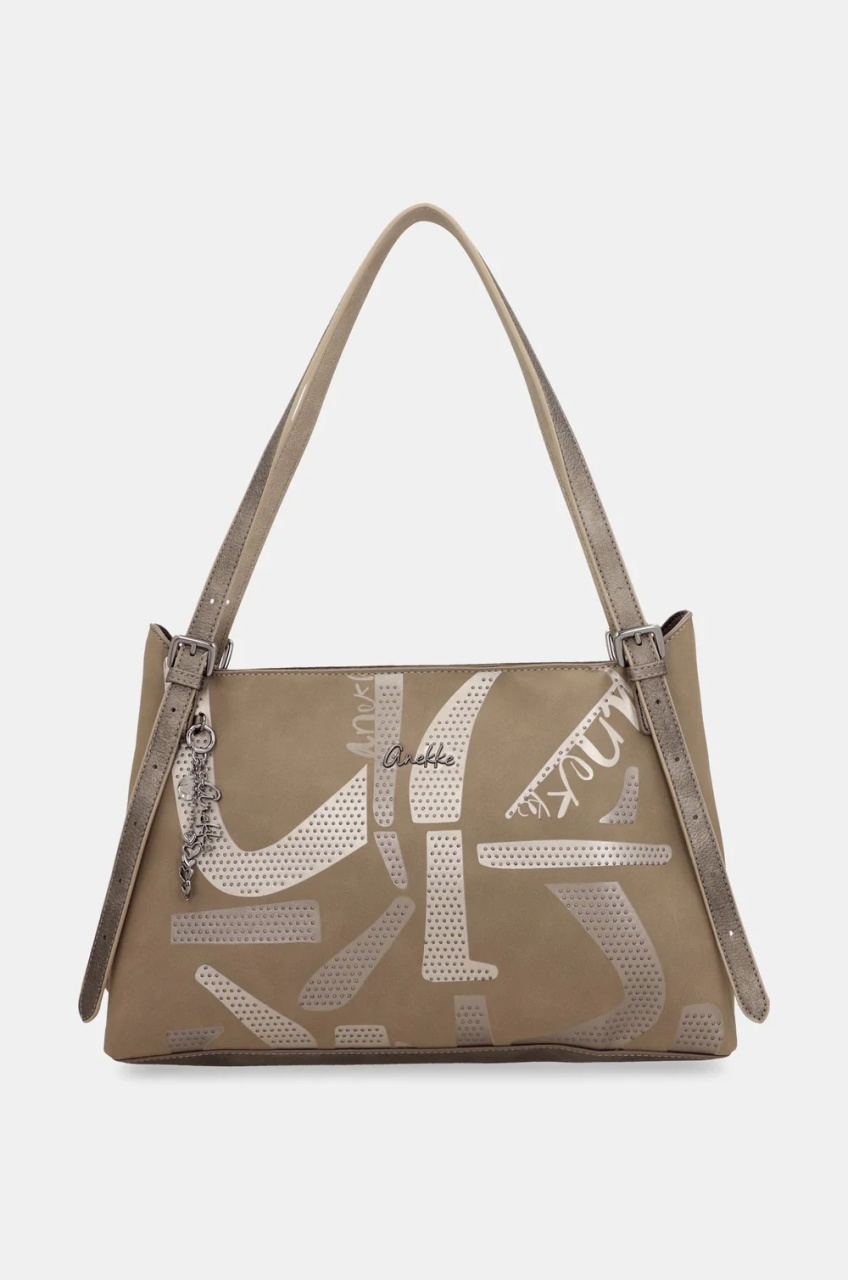 Geanta eleganta din piele ecologica Anekke 43632-453 Taupe Multicolor