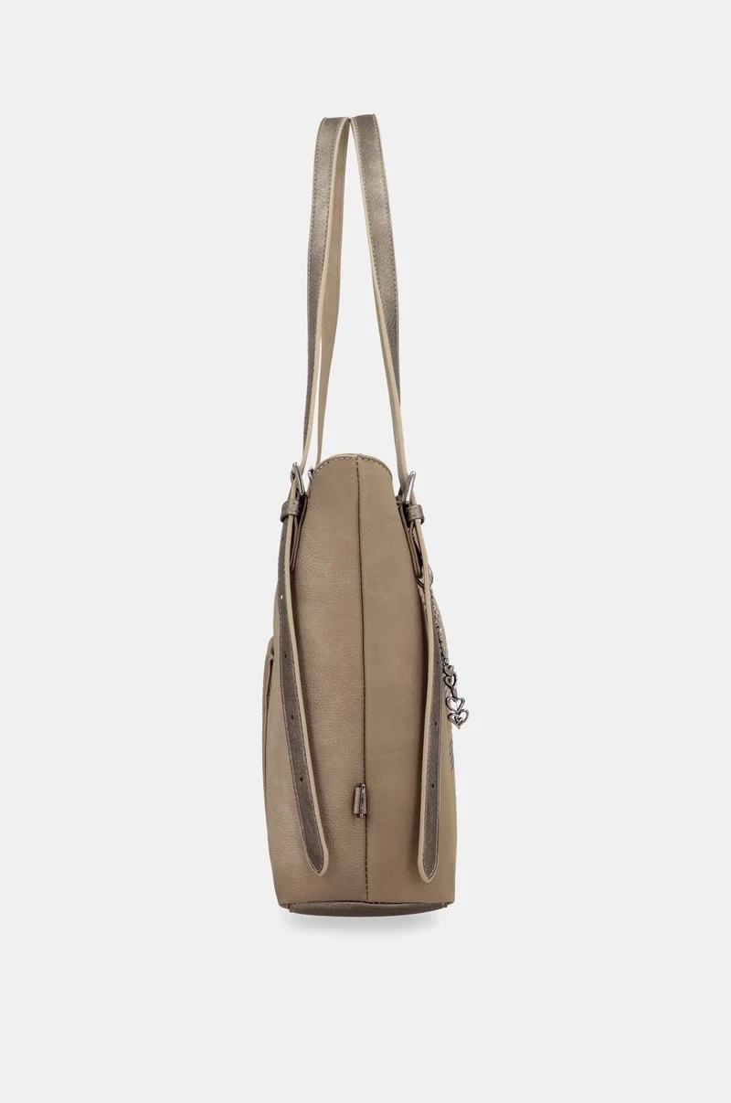 Geanta eleganta din piele ecologica Anekke 43632-453 Taupe Multicolor - imagine 5