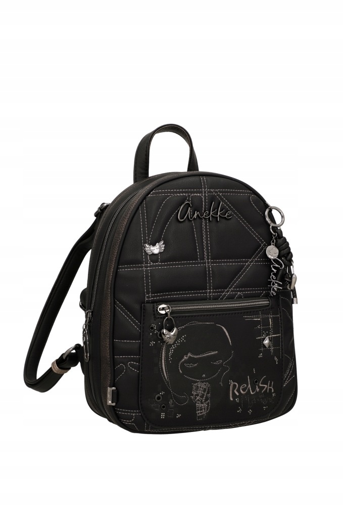 Rucsac damă ORCHESTRA IRON din piele ecologica Anekke 43755-252 Negru