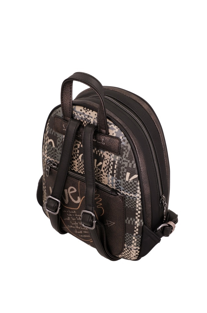 Rucsac damă ORCHESTRA IRON din piele ecologica Anekke 43755-252 Negru - imagine 4