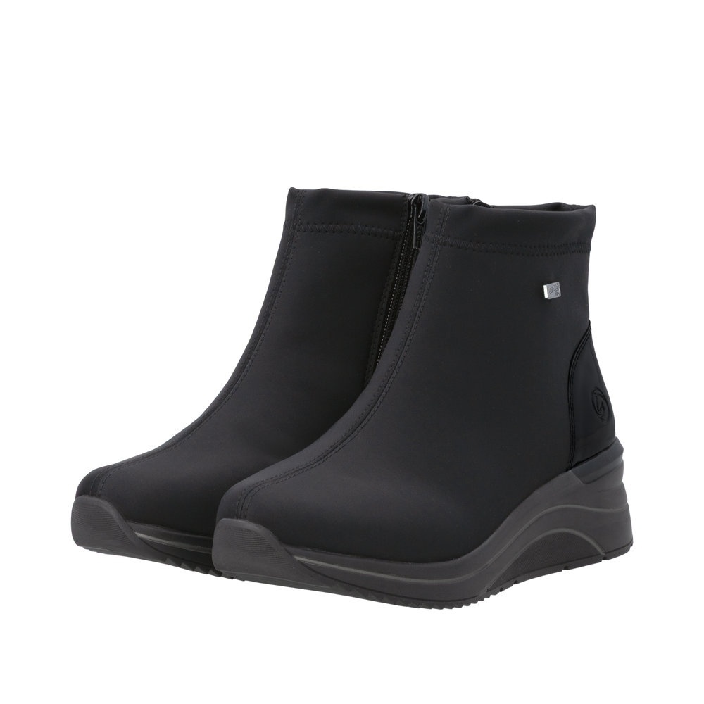 Botine dama din material textil Remonte D0T73-00 negru