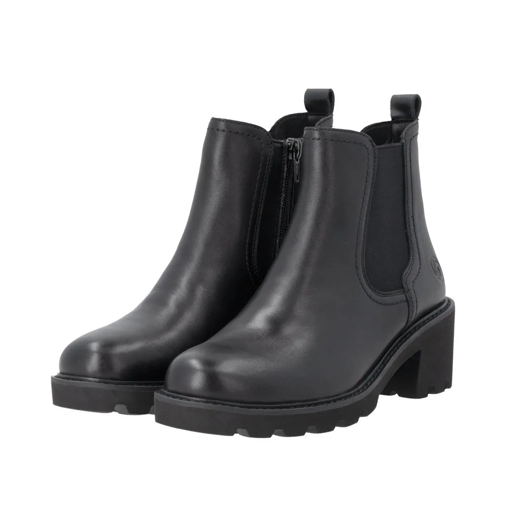 Botine dama din piele naturala Remonte D0A70-00 negru